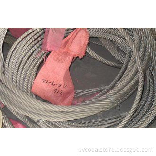304 Stainless Steel Wire Rope 7x19 12mm diameter In Crane